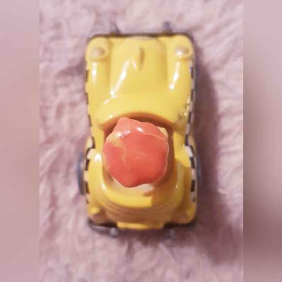 1981 Sesame Street Bert Figure Yellow Taxi Cab Diecast Car Playskool Vintage - Picture 8 of 15